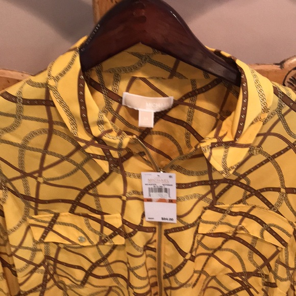 Michael Michael Kors 1x dog tag zip yellow status - Picture 2 of 9